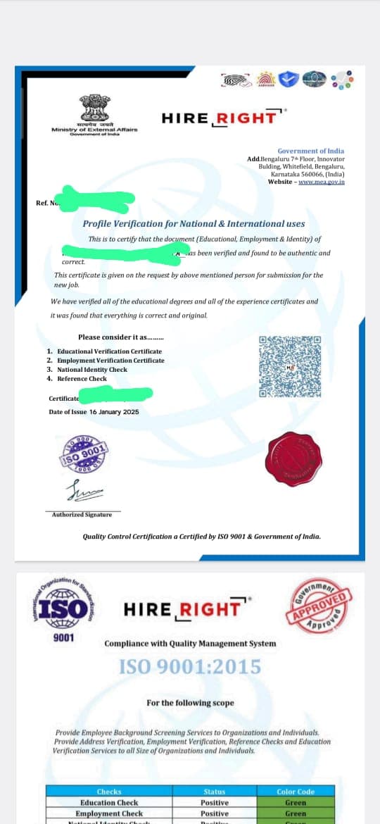 Example of a fake or forged QCC certificate